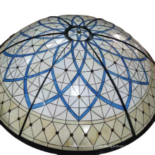 Custom glass dome stained glass ceiling dome for hotel or house glass roof skylight decor